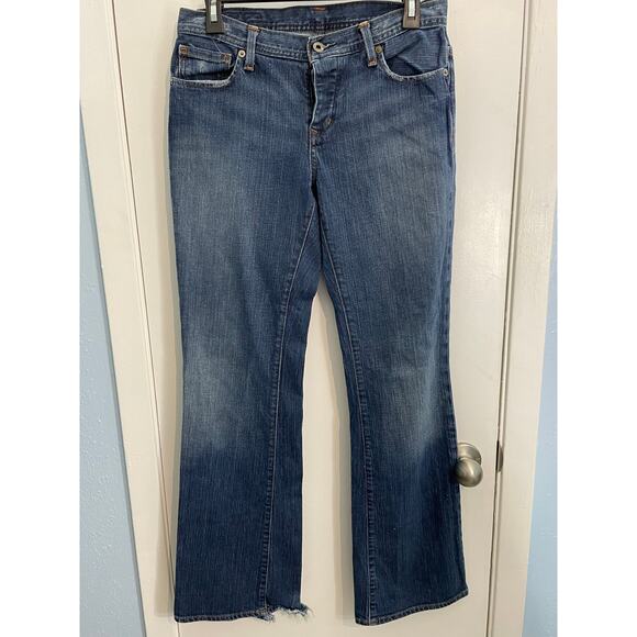 Ralph Lauren No. 67 Jeans Size 8/29 Low Rise Button Fly Y2K Flare Leg Grunge - Picture 1 of 8